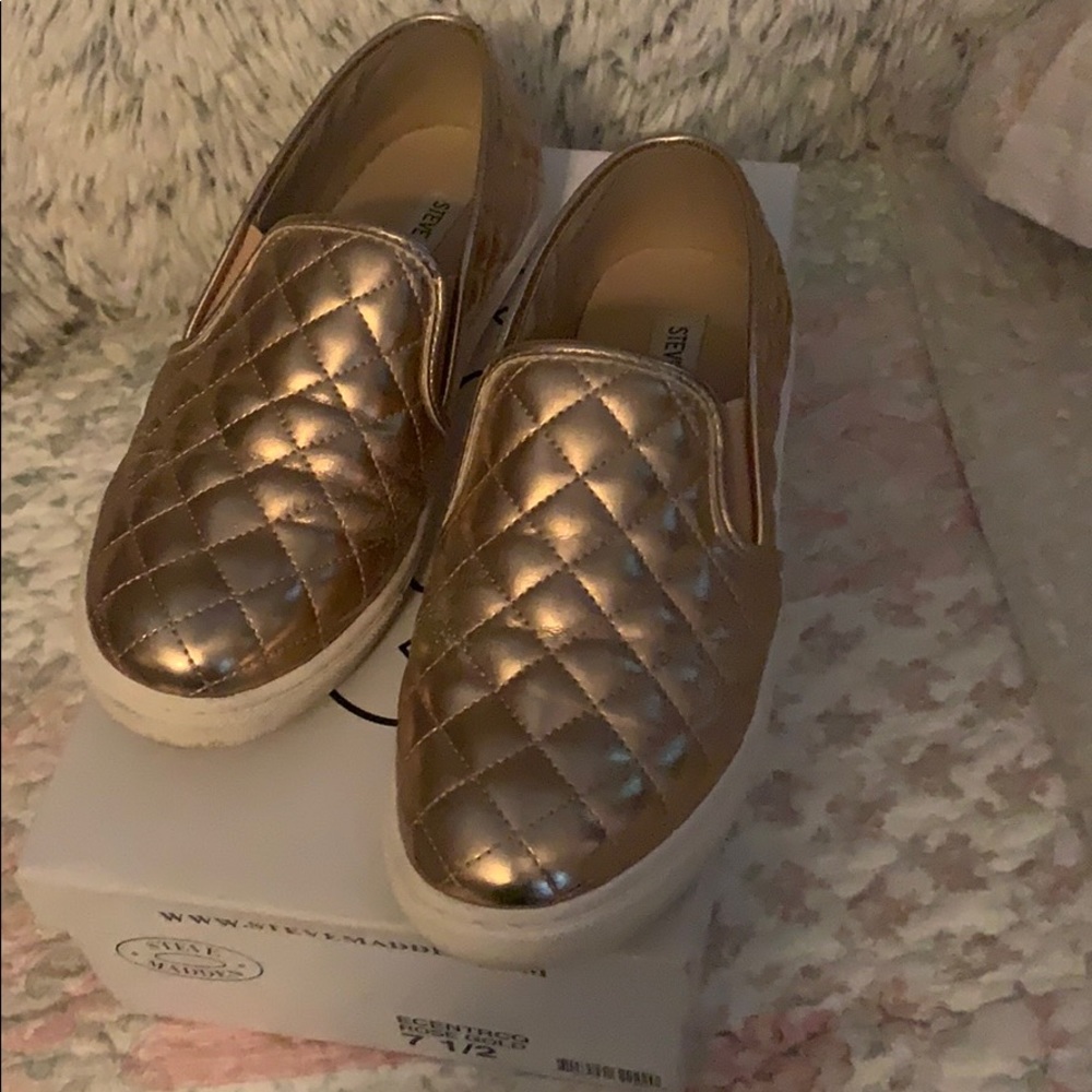Steve Madden Rose Gold Ecentrcq Sneakers